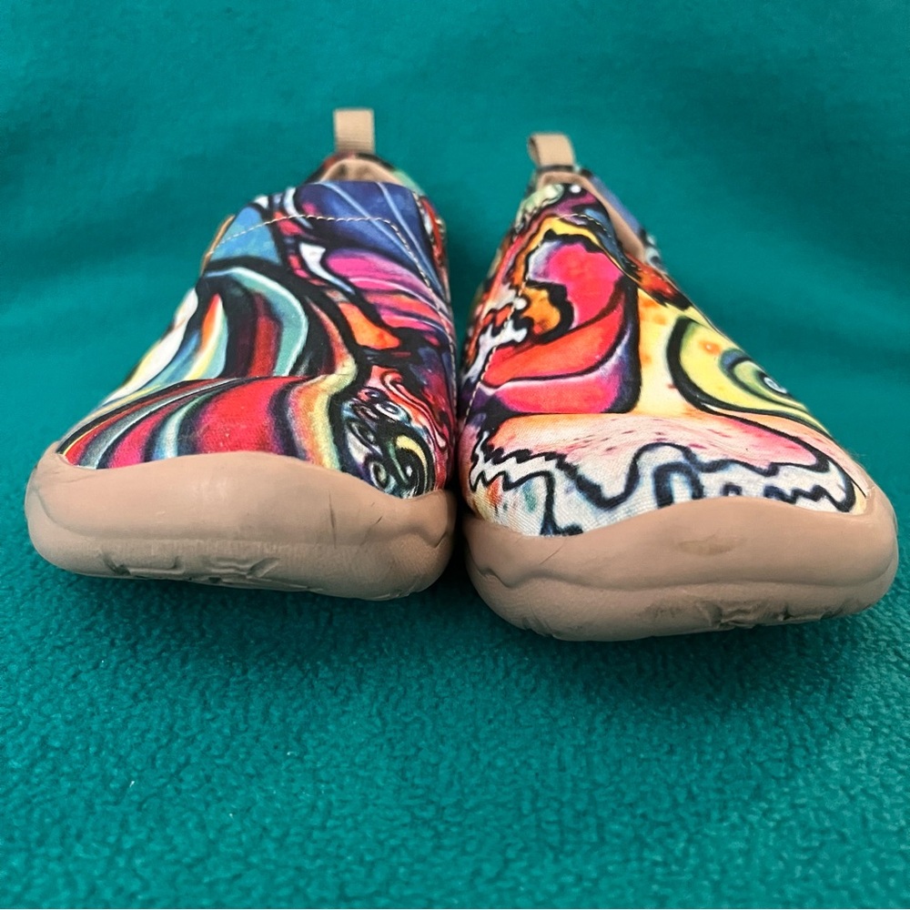 UIN Colorful Abstract Slip-On Women's Shoes Sz 9 - Picture 5 of 12